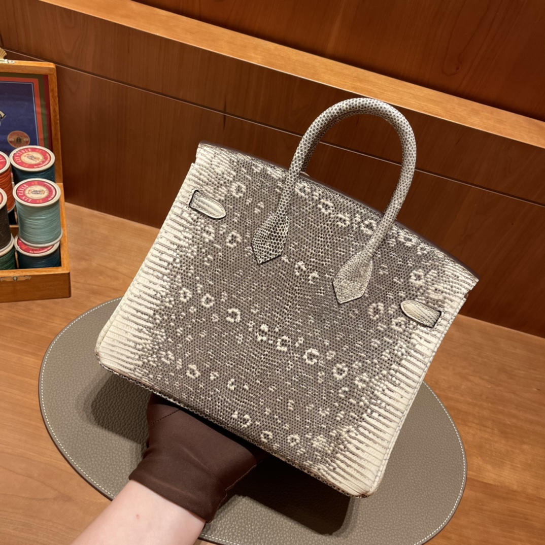 에르메스 버킨백25 히말라야 은장 리자드 가죽